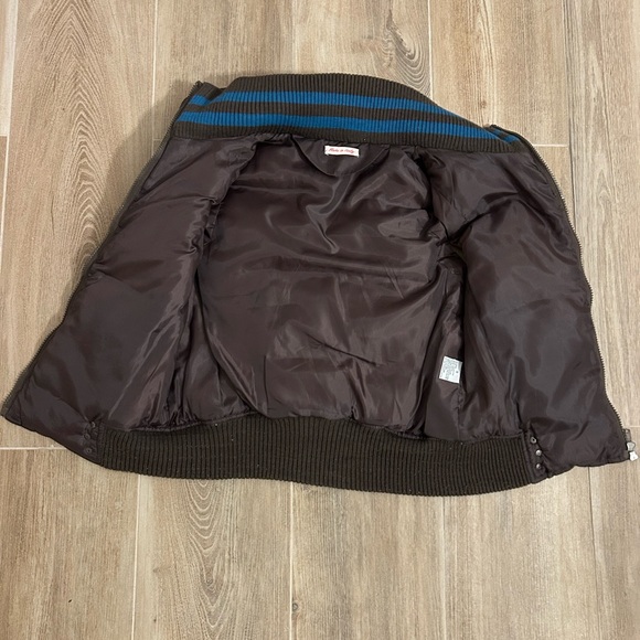 Cozy Fall Chocolate Brown Italian Puffer Vest with Embroidered Logo - Picture 3 of 6